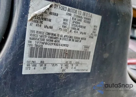 1999 Ford F350 Super Duty z USA, uszkodzony, nr VIN 1FTWW32F9XEE43952